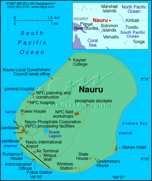 nauru politique carte